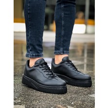 BA0802 BOA Siyah Renk Siyah  Yüksek Taban Erkek Günlük Ayakkabı