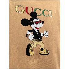 Tekno Trust Orta ve Büyük Irk Mickey Mouse Desenli Sütlü Kahve Kedi Köpek Kıyafeti Elbisesi 5xl/beden 2