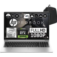 Hp Probook 450 G10 Intel Core I7 1355U 32GB 4tb SSD RTX2050-4GB Windows 11 Pro 15.6" Fhd Taşınabilir Bilgisayar 816A3EAP05 + Weblegelsin Çanta