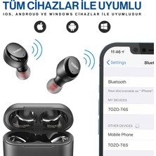 Tozo T6S Ipx8 Su Geçirmez Enc Gürültü Engelleme Bluetooth 5.3 Kablosuz Kulaklık