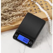 Wellhise Hassas Terazi 300GR / 0.01G Siyah Işıklı Ekran Mücevher,bozuk Para,takı,mutfak Terazisi