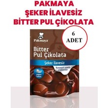 Pakmaya Şekersiz Bitter Pul Çikolata 70 gr x 6 Adet