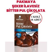 Pakmaya Şekersiz Bitter Pul Çikolata 70 gr x 18 Adet - 1 Koli