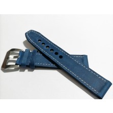 Fado Fado& Fosil  Uyumlu &her Saate Uyumlu Greyzi  Deri Saat Kordonu 22  mm  (66 ) Mavi