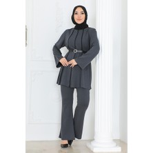 İlkimay.com River Tunik Pantolon Ikili Takım 1299 - Antrasit