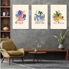 Çita 3'lü Mdf Tablo Set