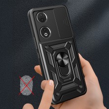 FUJİMAX Honor 90  Kılıf Magnetik Standlı Kamera Korumalı Sürgülü Vega Tank Kapak