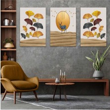 Geyik 3'lü Mdf Tablo Set