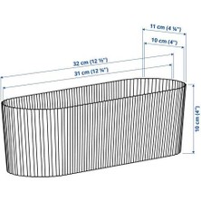 Sumu Home Appelros Çelik Saksı Kırık Beyaz 9 cm