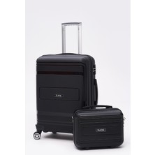 Elatae Premium Polipropilen Kırılmaz 2'li Valiz Seti Orta Boy ve Makyaj 2'li Set V305