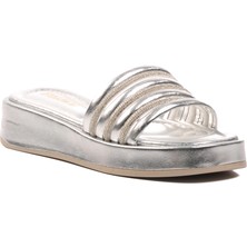 Ayakmod  Gümüş Rugan Kadın Terlik