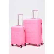 Elatae Premium Polipropilen Kırılmaz 2'li Valiz Seti Büyük Boy - Kabin Boy V305