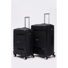 Elatae Premium Polipropilen Kırılmaz 2'li Valiz Seti Büyük Boy - Orta Boy V305