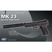 Asg MK23 Special Operatıons Siyah Airsoft Tabanca