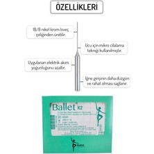 Ballet 10 Adet K2 Gümüş Epilasyon Iğnesi 10'lu K2 Çelik Iğne