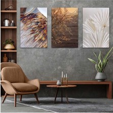 Zevahir Mobilya Dekorasyon Çiçek 3'lü Mdf Tablo Set