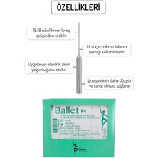 Ballet 50 Adet K4 Gümüş Epilasyon İğnesi 50'li K4 Çelik İğne