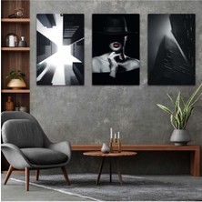Zevahir Mobilya Dekorasyon Soyut Desen 3'lü Mdf Tablo Set