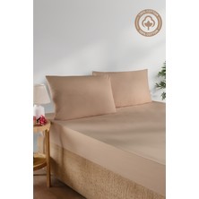 Cemeteks Firuze %100 Pamuk Doğal Tek Kişilik Ranforce Kumaş Lastikli Çarşaf + Yastık Kılıfı Seti /100X200/120X200/ 30CM Yükseklik