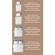 Cemeteks Firuze %100 Pamuk Doğal Tek Kişilik Ranforce Kumaş Lastikli Çarşaf + Yastık Kılıfı Seti /100X200/120X200/ 30CM Yükseklik