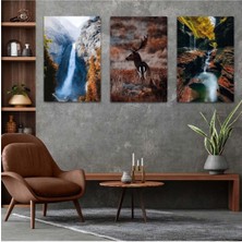 Şelale Kanyon 3'lü Mdf Tablo Set