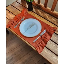 Altınpamuk Serra Saten 2 Kenar Fırfırlı Kiremit Vintage Amerikan Servis 30 x 50