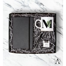 Kişiye Özel Baskılı Kupa - Defter - Metal Kalem - Turkish Black Tea Hediye Seti