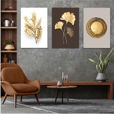 Çiçek 3'lü Mdf Tablo Set