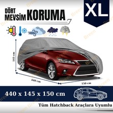 Breen Hatchbacklerle Uyumlu Gri - XL Araba Branda (Araç uzunluğu 4.30m-4.40m arası)