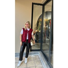 glam Bordo Bomber Ceket