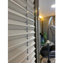 MT Plise Perde (Kolay Yapışkanlı Montaj) Katlanabilir Cam Balkon Perdesi -Ofis-Ev Perdesi
