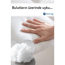 Mavi Ay Yatak Topper 4.1 - Super Soft Yatak Pedi -  Pamuk Kılıflı - Süper Yumuşak Nano Elyaf Dolgu