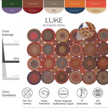 Cool Halı Luke 413 Renkli Halı Paspas Örgü Hasır Kilim Yolluk Bohem Antre Mutfak Balkon Banyo Halısı