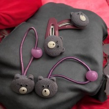 Gigi Giyim Panda Desenli Lastik Ve Çıtçıt  Kız Çocuk Toka