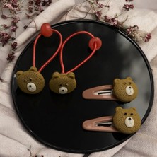 Gigi Giyim Panda Desenli Lastik Ve Çıtçıt  Kız Çocuk Toka