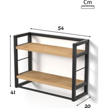 L'occi Concept Ludlow 2 Raflı Metal Düzenleyici Havluluk Duvara Monte Banyo Rafı Metal Organizer Çok Amaçlı Raf