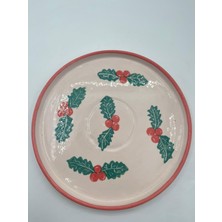 Kimya Ceramics Handmade Seramik Tabak Seti Ve Kulplu Kase(Kokinalı)