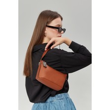 Morpelikan Kadın Süet Mini Çarpraz Zincir Askılı  Omuz Çantası