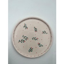 Kimya Ceramics Handmade Seramik Tabak Seti Ve Kase(Yılbaşı)