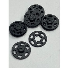 Plastik Çıtçıt / Siyah  / 2 cm / 6 Lı Set