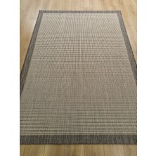 Çam Halı Sisal 9313 Gri / Beyaz Bordürlü Jüt Sisal Kilim