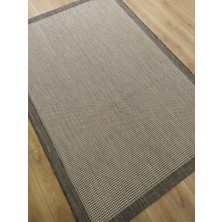 Çam Halı Sisal 9313 Gri / Beyaz Bordürlü Jüt Sisal Kilim