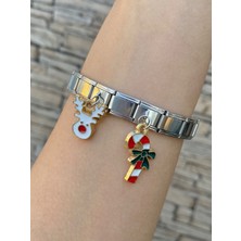 Kesmia Kararmaz Çelik Bileklik & Charm Modelleri Yeni Yıl Konsept - Şıklık ve Dayanıklılık Ayarlanabilir - Kararmaz, 18 cm