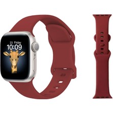 Kupa Apple Watch 7 45MM Kordon Şık Spor Görünüm Ayarlanabilir Esnek Silikon Strap Kayış
