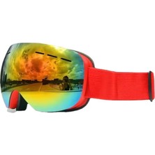 Easy Idea UV400 Korumalı Anti-Sis Çift Katman Orange Lens Snowboard Kayak Gözlüğü