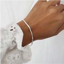 Heppii Italyan Ezme Çelik Zincir Bileklik Silver Renk Çelik Bileklik Unisex Ürün
