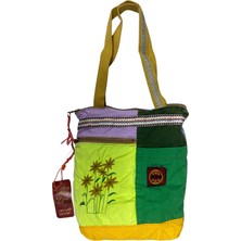 Old Cotton Cargo Vintage Renkli Etnik Orta Boy Plaj Günlük Kadın Kol Omuz Çantası 27CM x 33CM