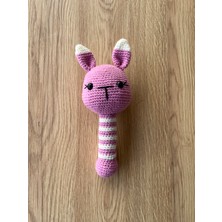 Platanus Amigurumi Çıngırak- Lila/beyaz