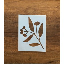 Piktura Kır Çiçeği, Floral, Botanik, Yaprak Minimalist Stencil Serisi No.5