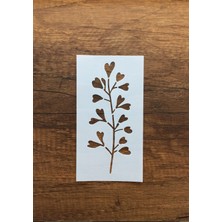 Piktura Kır Çiçeği, Floral, Botanik, Yaprak Minimalist Stencil Serisi No.15